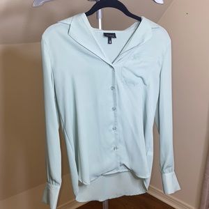 Mint Button Down Blouse